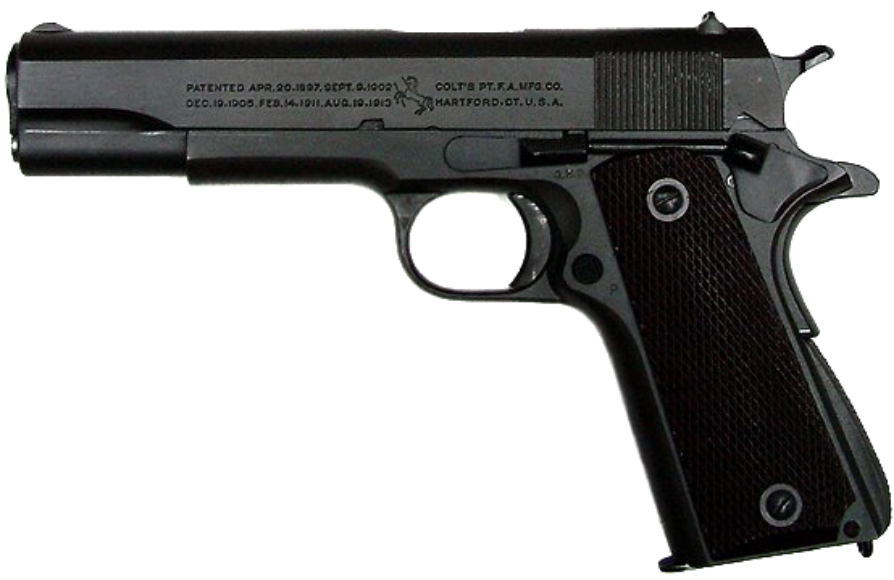 콜트 M1911 피스톨 출처 위키피디아